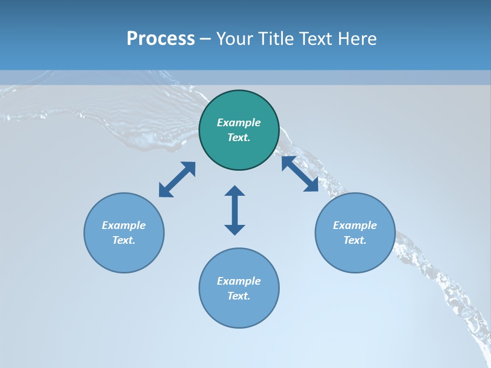 Blue Water Splash Isolated PowerPoint Template