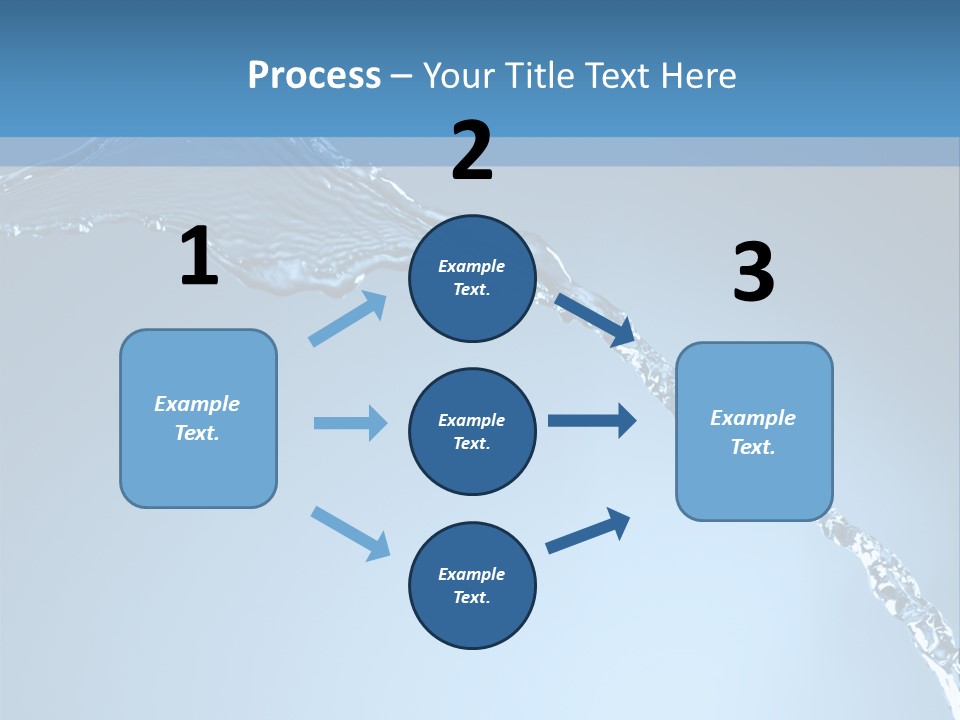 Blue Water Splash Isolated PowerPoint Template