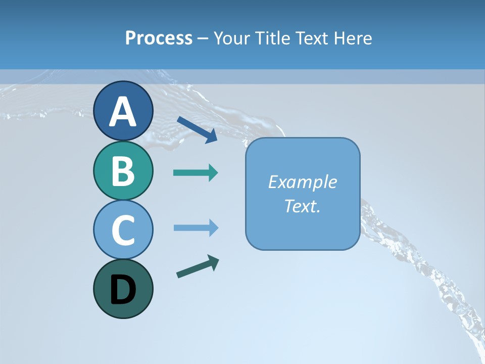 Blue Water Splash Isolated PowerPoint Template