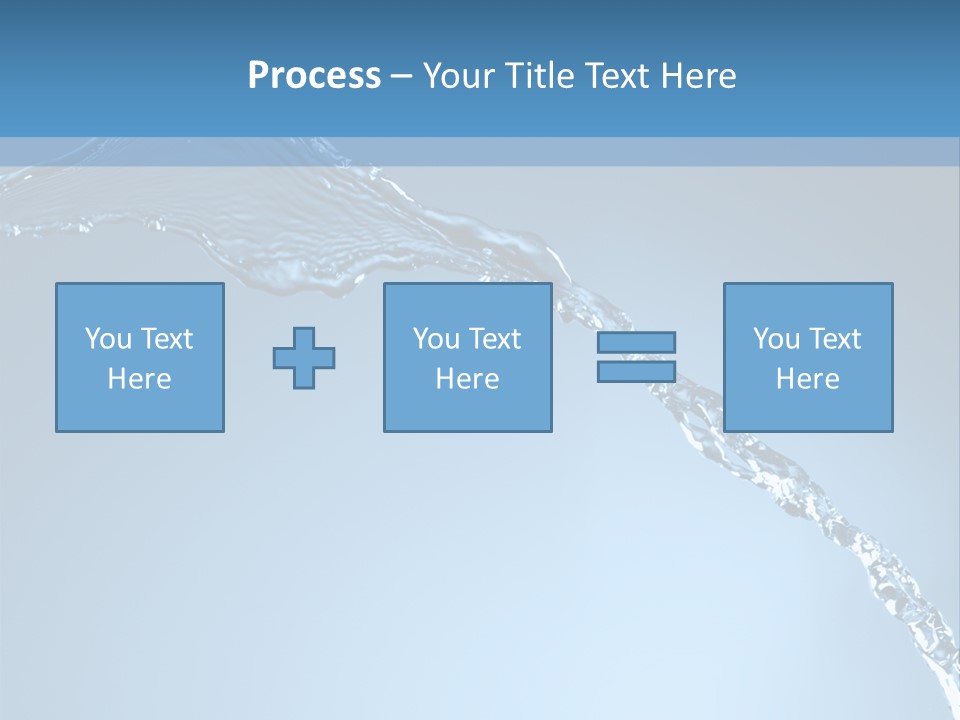 Blue Water Splash Isolated PowerPoint Template