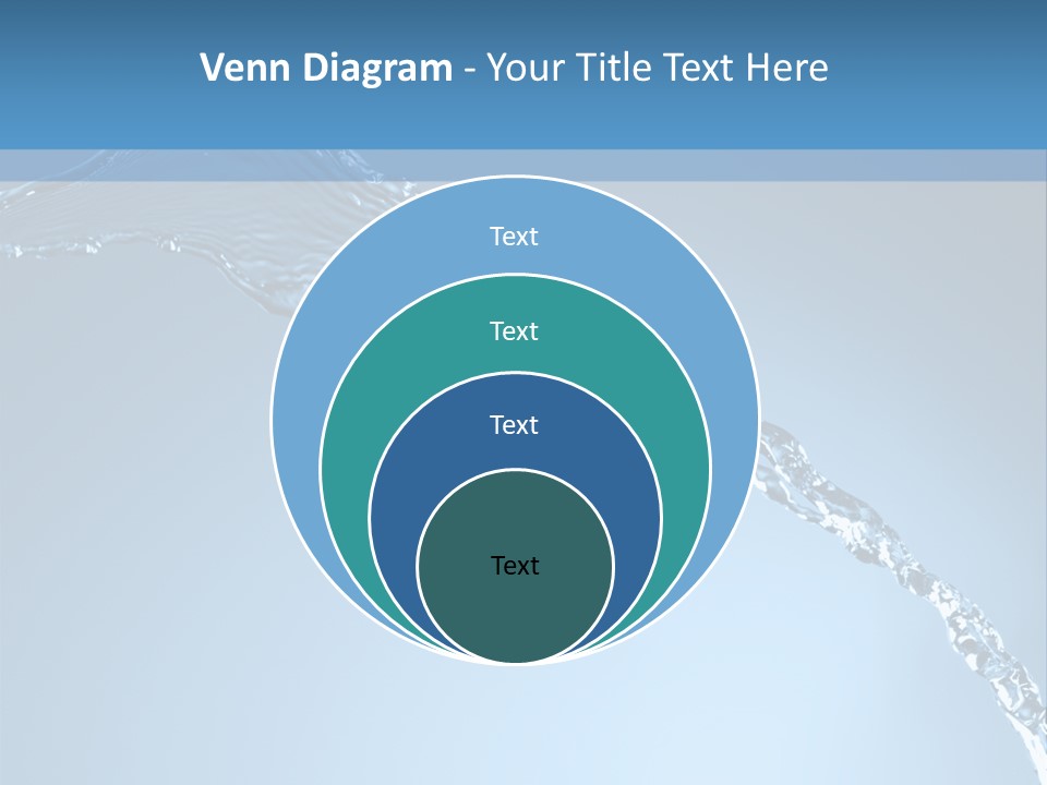 Blue Water Splash Isolated PowerPoint Template