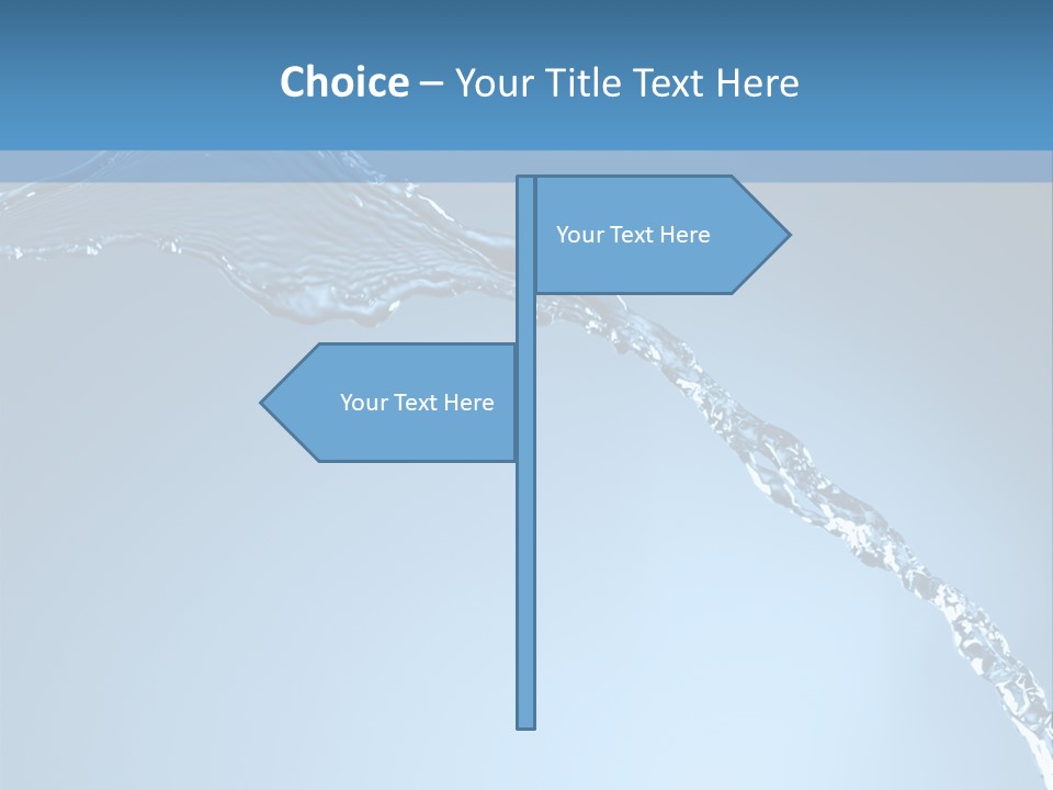 Blue Water Splash Isolated PowerPoint Template