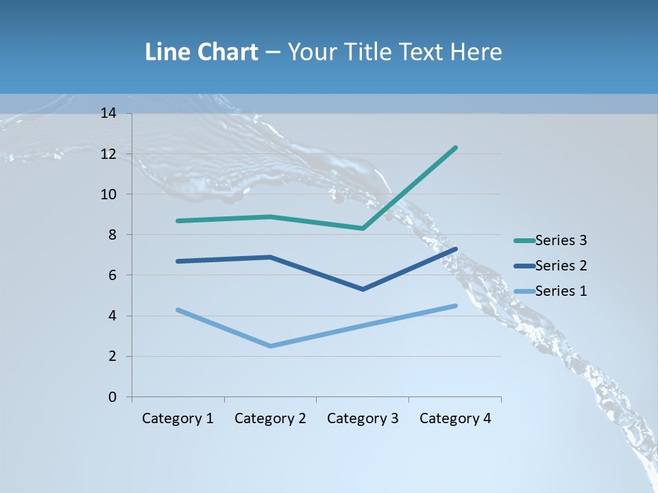 Blue Water Splash Isolated PowerPoint Template