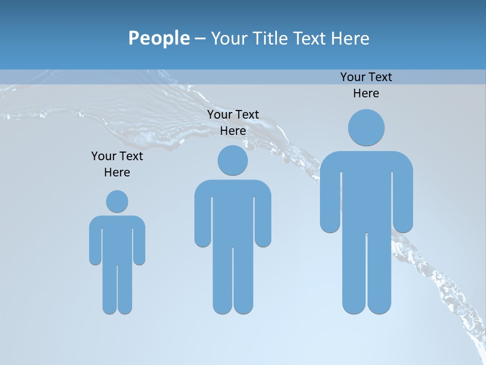 Blue Water Splash Isolated PowerPoint Template