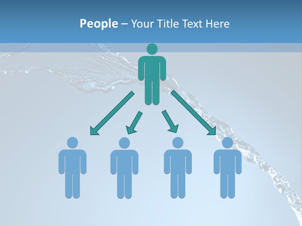 Blue Water Splash Isolated PowerPoint Template