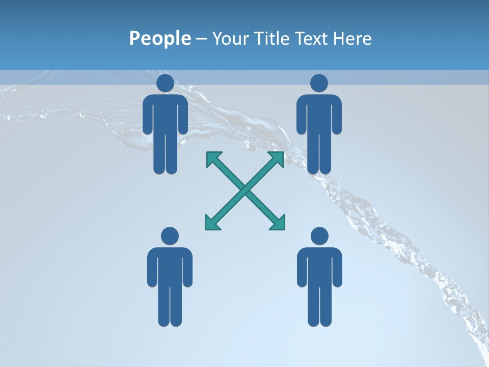 Blue Water Splash Isolated PowerPoint Template