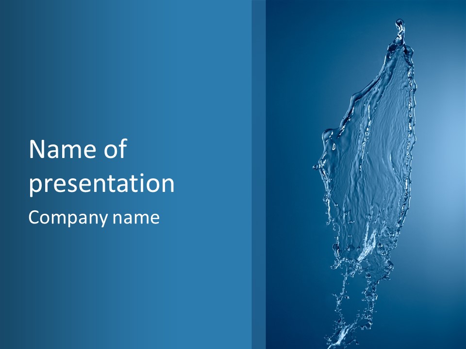 Wave Water Shot PowerPoint Template
