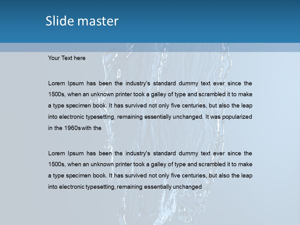 Wave Water Shot PowerPoint Template
