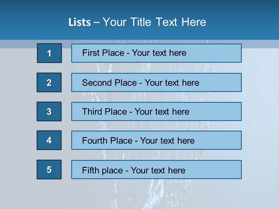 Wave Water Shot PowerPoint Template