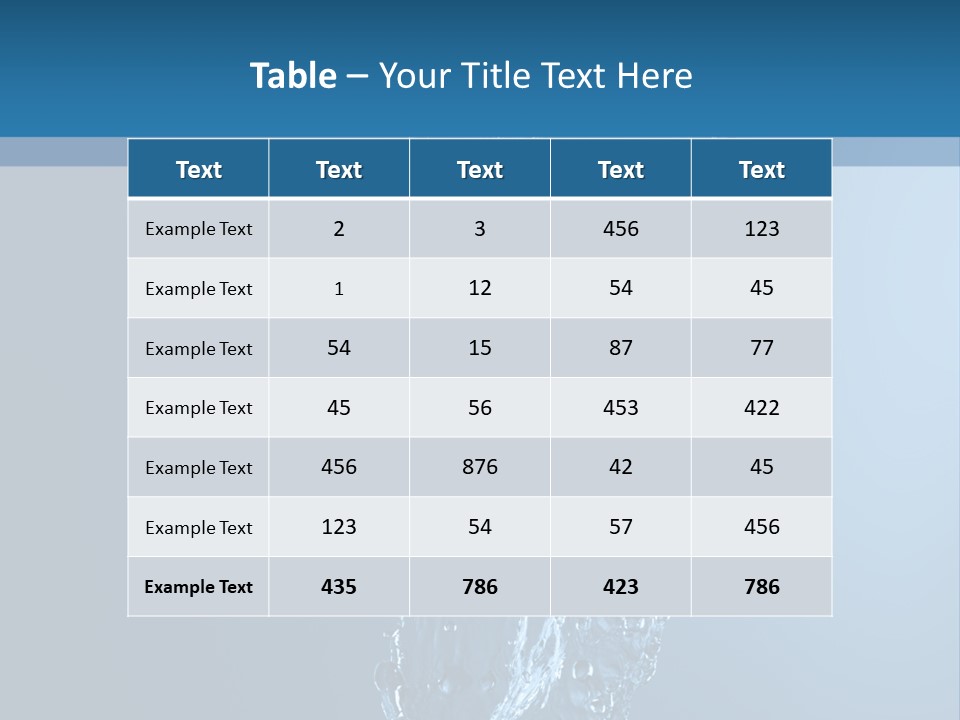 Wave Water Shot PowerPoint Template