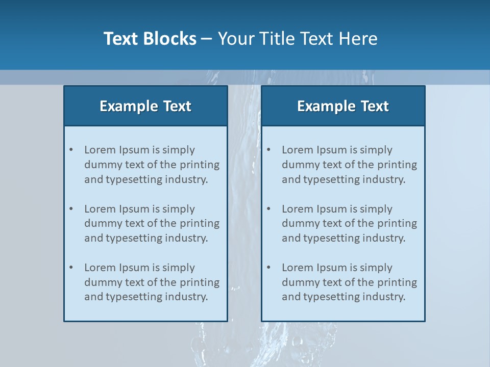 Wave Water Shot PowerPoint Template