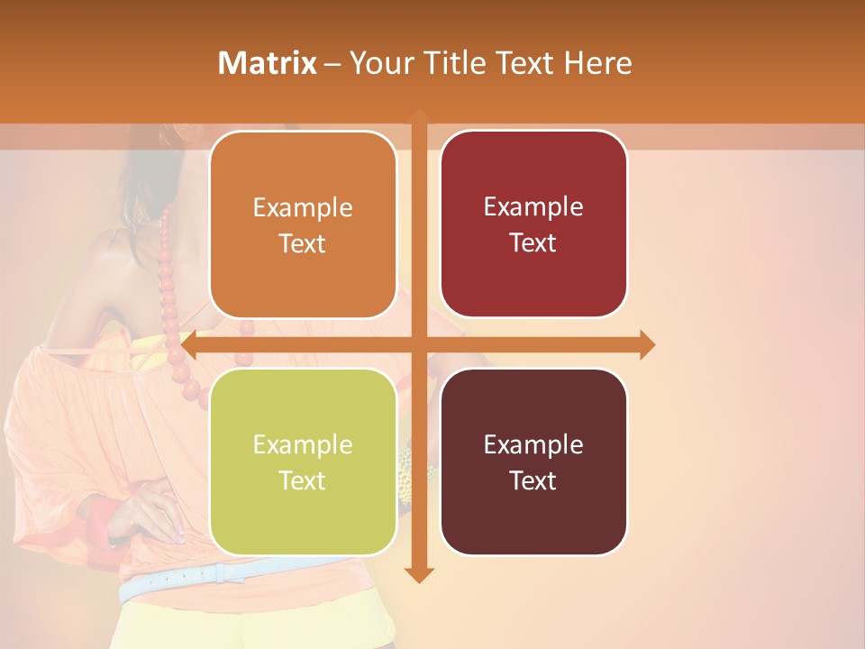 Naranja Accesorios PowerPoint Template