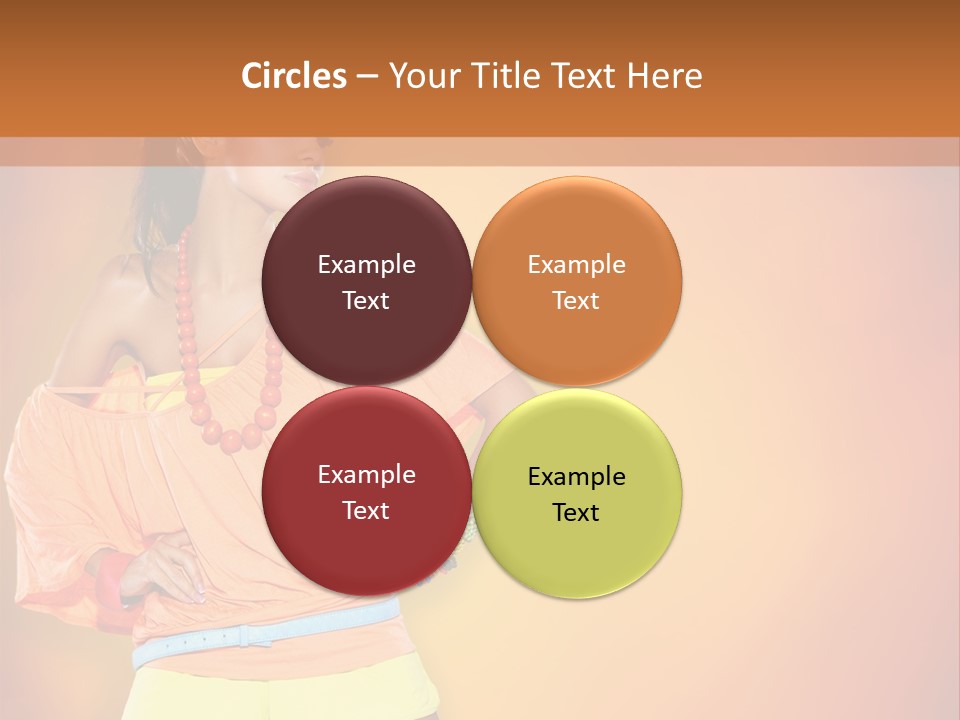 Naranja Accesorios PowerPoint Template