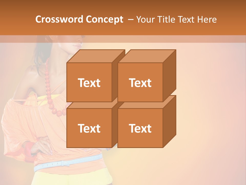 Naranja Accesorios PowerPoint Template