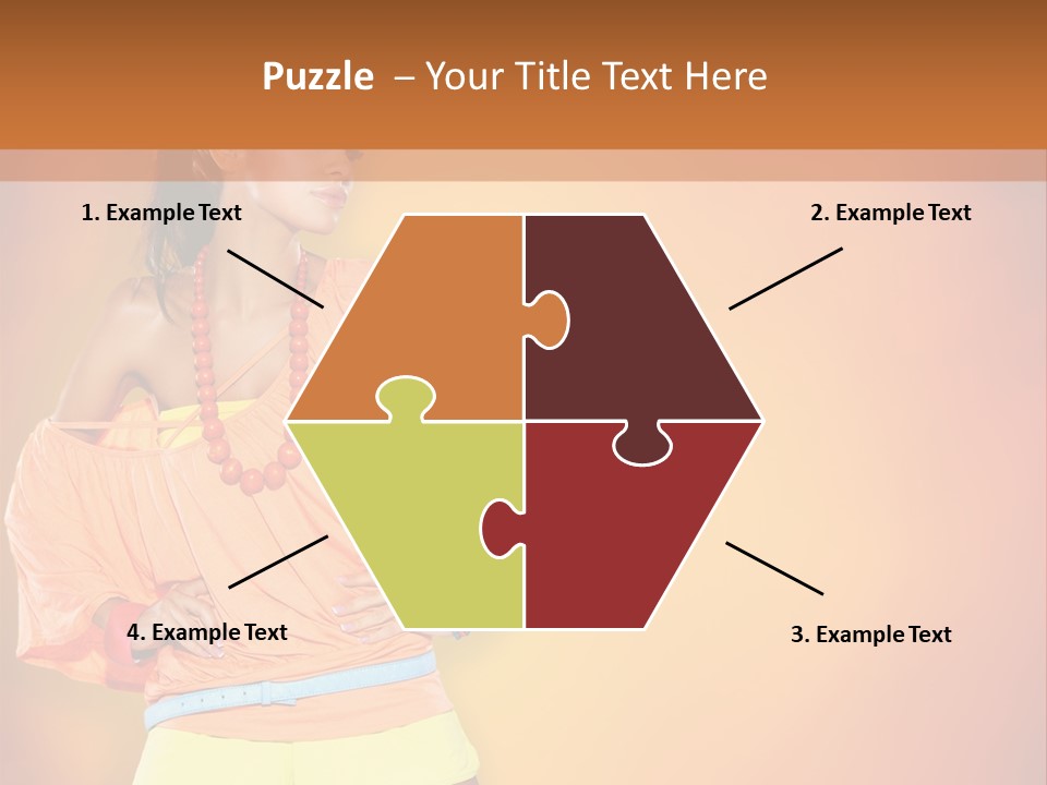 Naranja Accesorios PowerPoint Template
