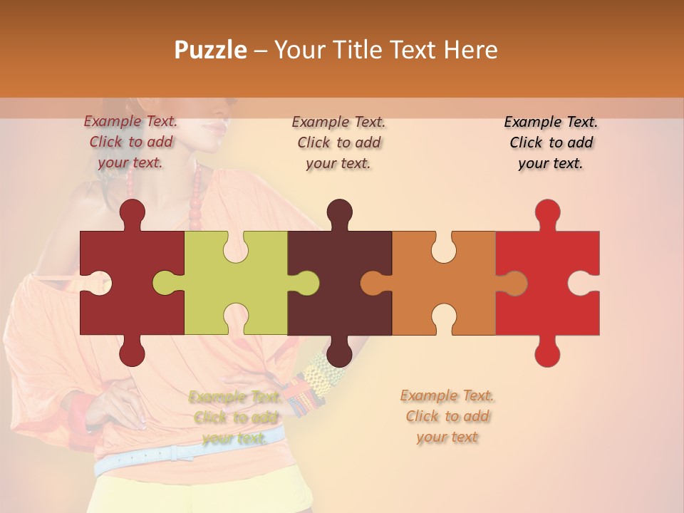 Naranja Accesorios PowerPoint Template