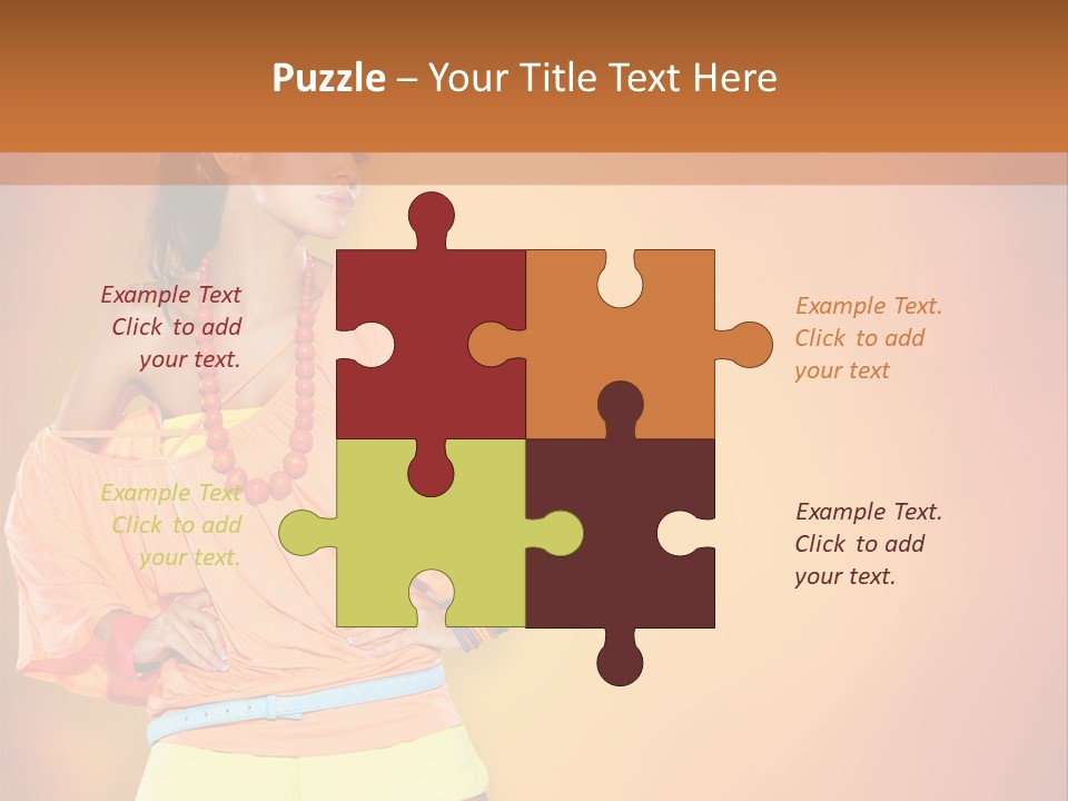 Naranja Accesorios PowerPoint Template