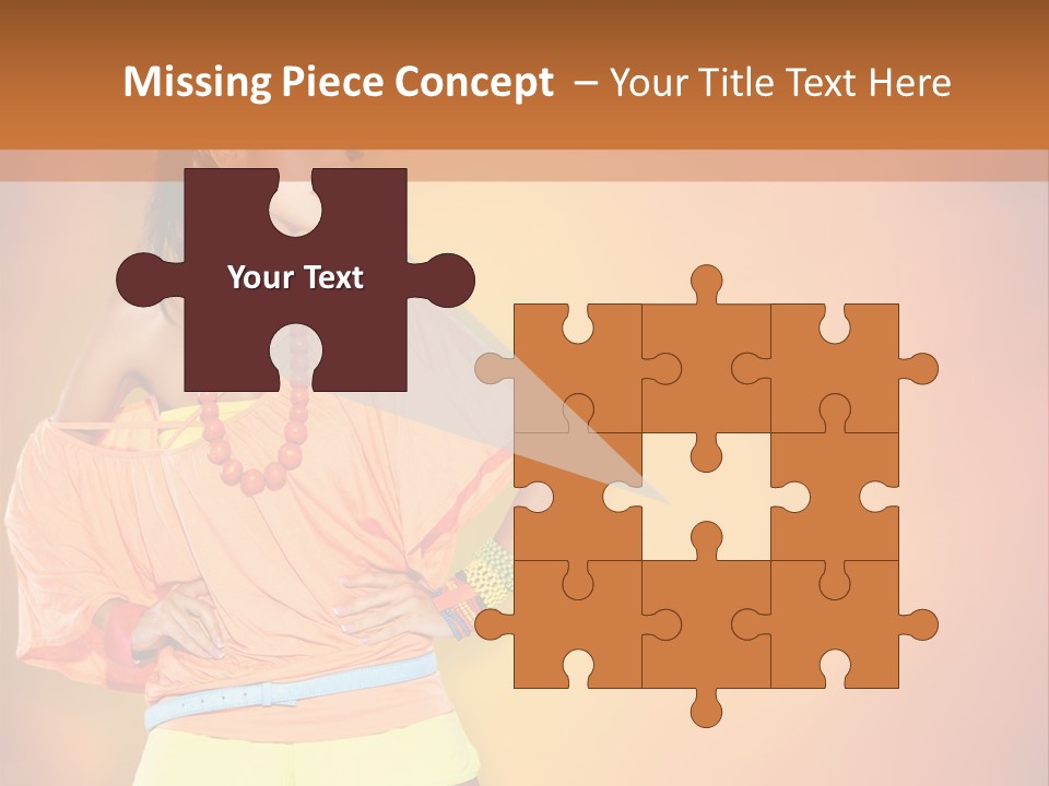 Naranja Accesorios PowerPoint Template