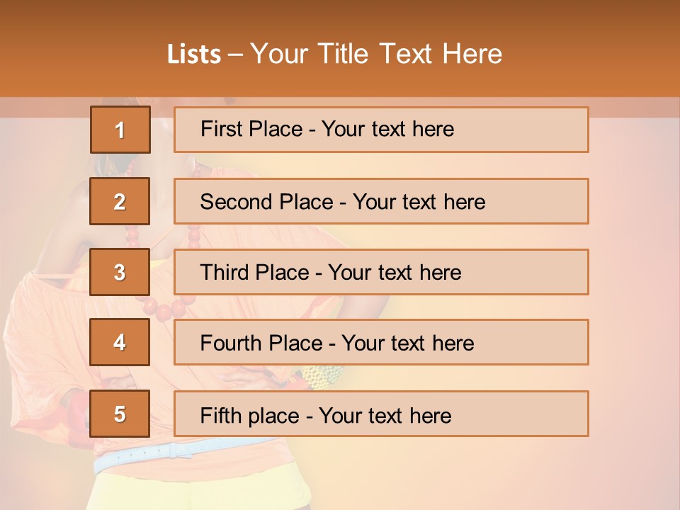 Naranja Accesorios PowerPoint Template