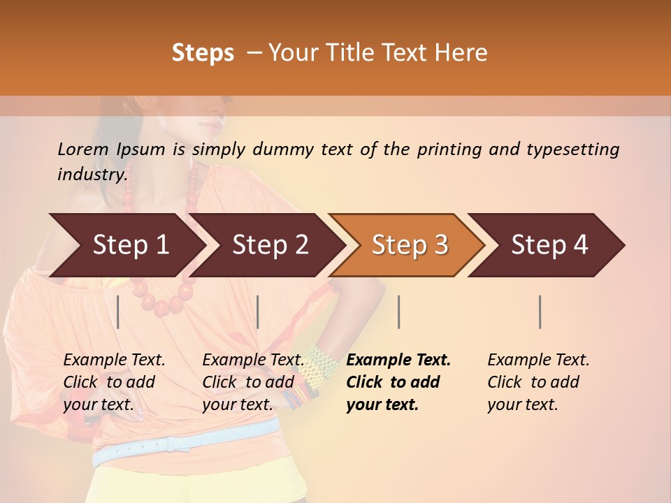 Naranja Accesorios PowerPoint Template