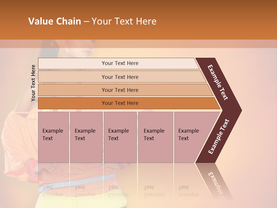 Naranja Accesorios PowerPoint Template