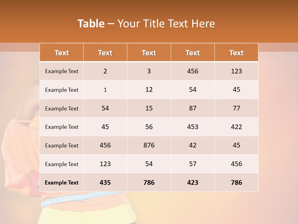 Naranja Accesorios PowerPoint Template