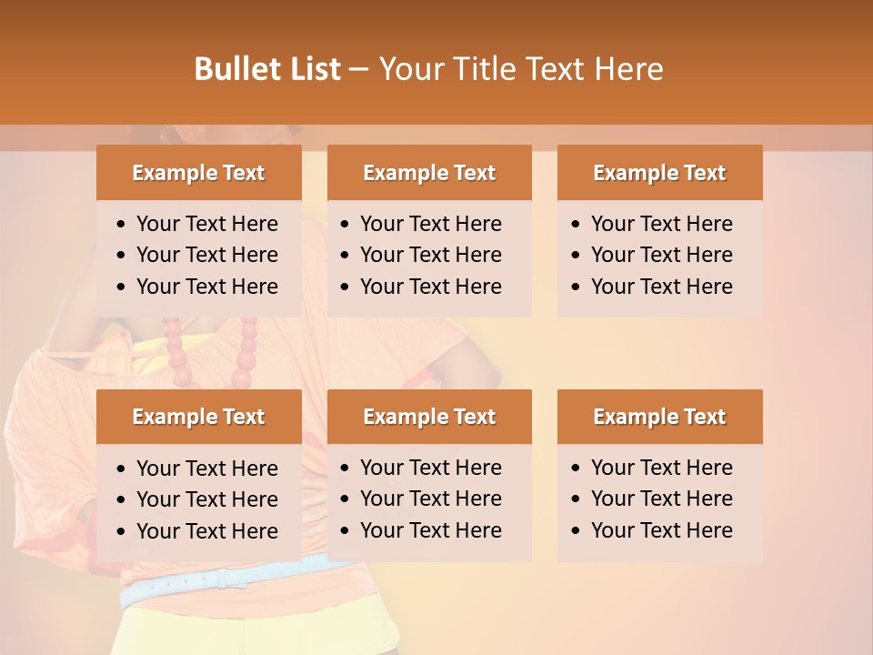 Naranja Accesorios PowerPoint Template
