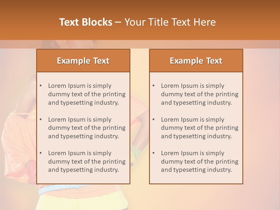 Naranja Accesorios PowerPoint Template