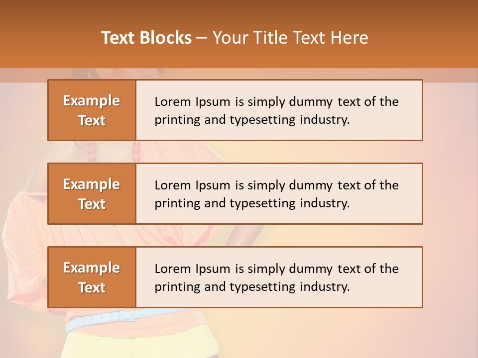 Naranja Accesorios PowerPoint Template