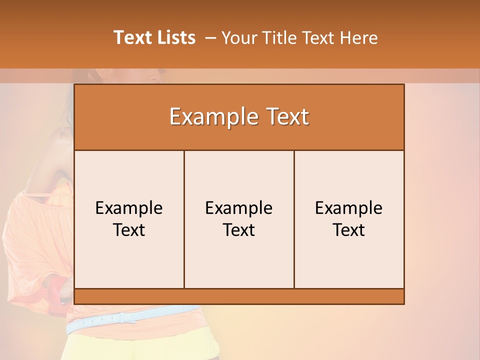 Naranja Accesorios PowerPoint Template