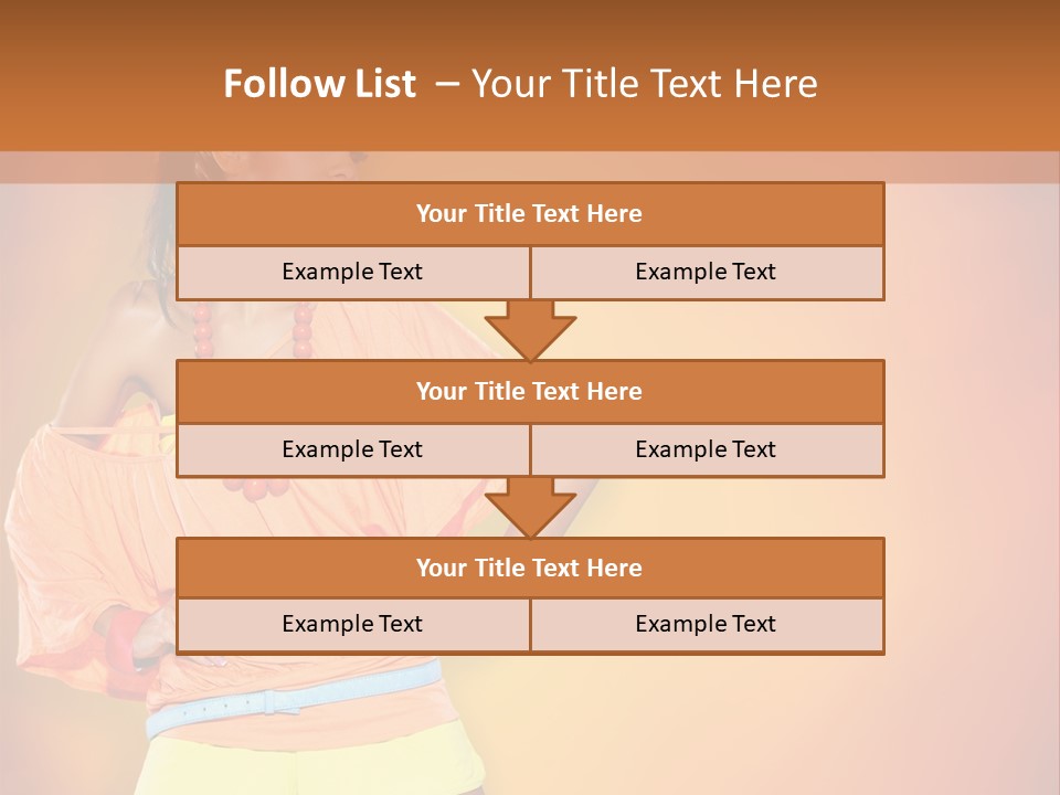 Naranja Accesorios PowerPoint Template