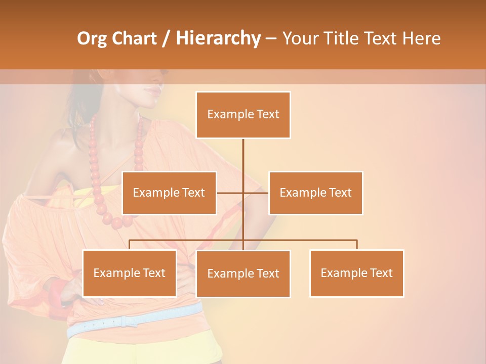 Naranja Accesorios PowerPoint Template