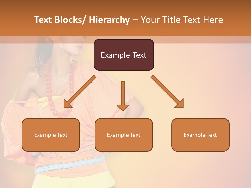 Naranja Accesorios PowerPoint Template