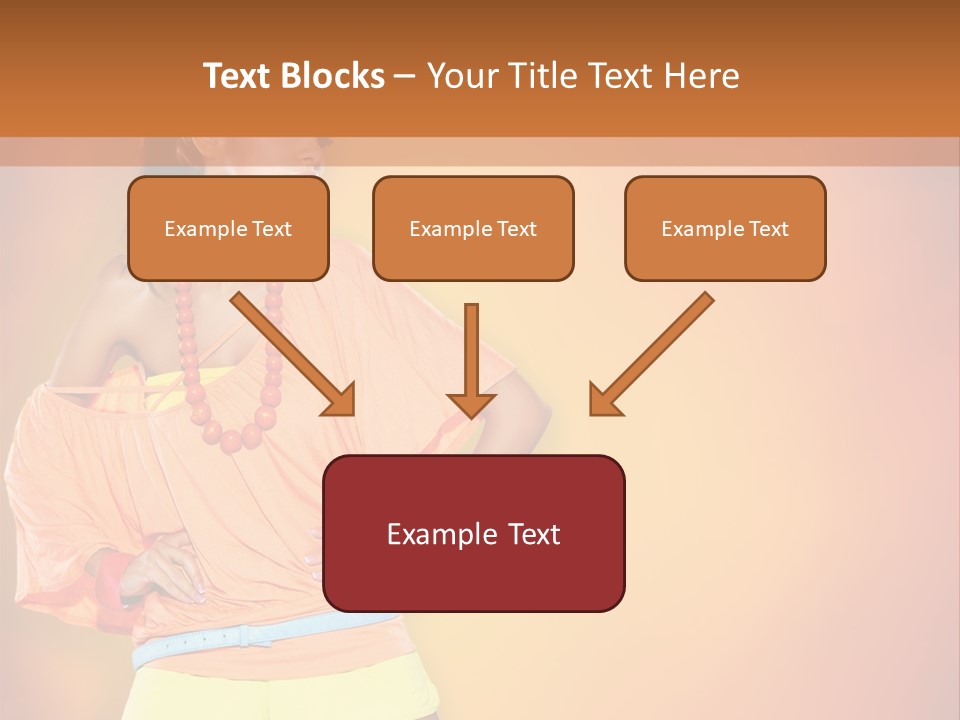 Naranja Accesorios PowerPoint Template