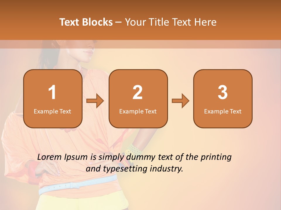 Naranja Accesorios PowerPoint Template
