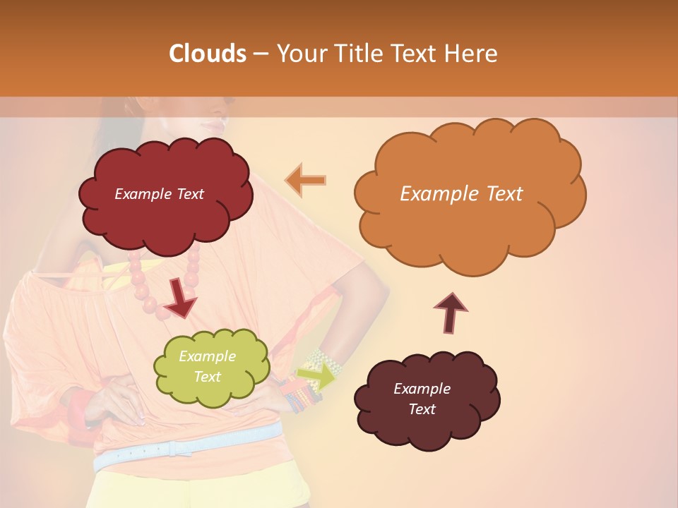 Naranja Accesorios PowerPoint Template