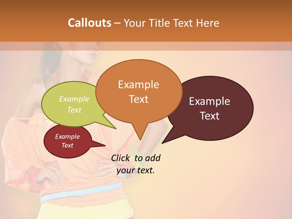 Naranja Accesorios PowerPoint Template