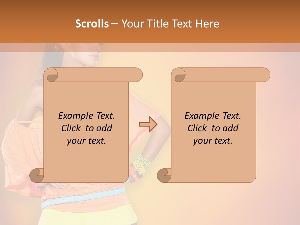 Naranja Accesorios PowerPoint Template