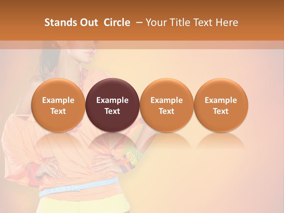 Naranja Accesorios PowerPoint Template