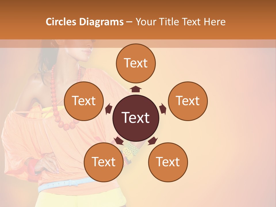 Naranja Accesorios PowerPoint Template