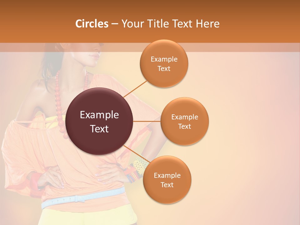 Naranja Accesorios PowerPoint Template