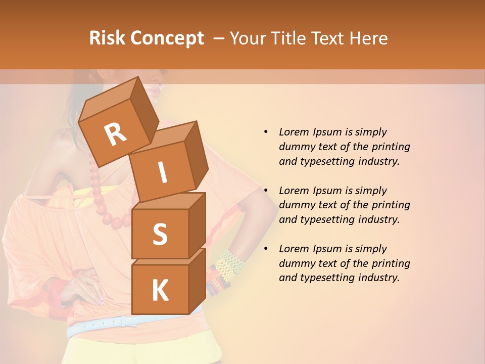 Naranja Accesorios PowerPoint Template