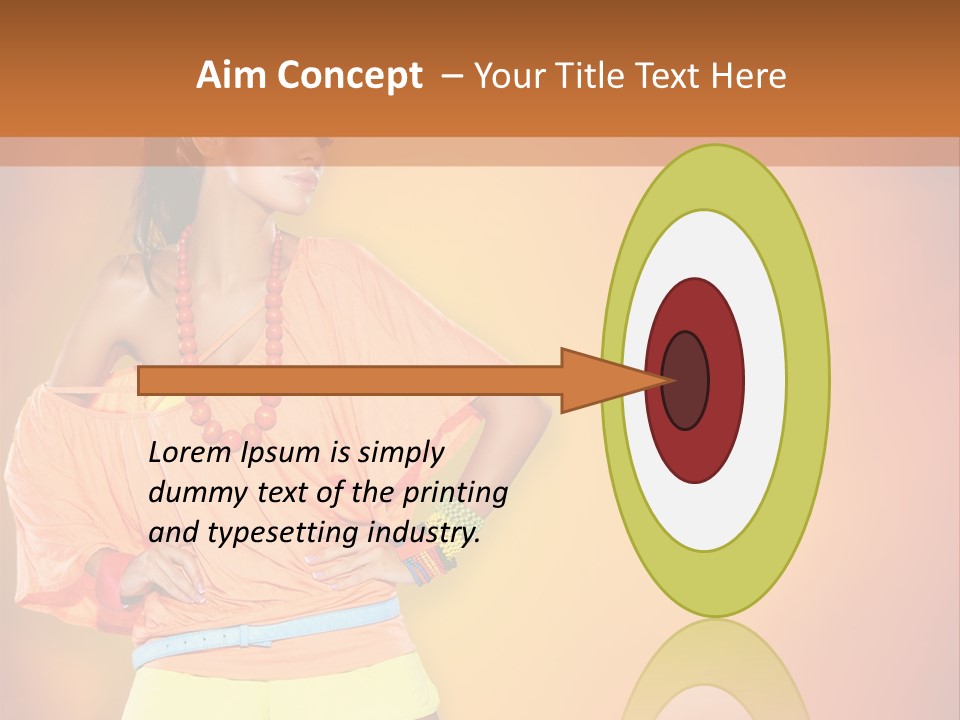 Naranja Accesorios PowerPoint Template