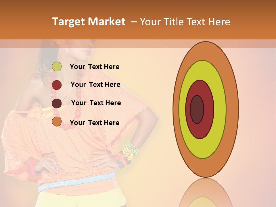 Naranja Accesorios PowerPoint Template