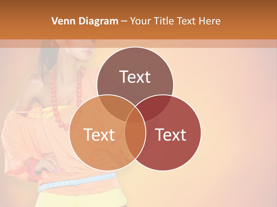 Naranja Accesorios PowerPoint Template