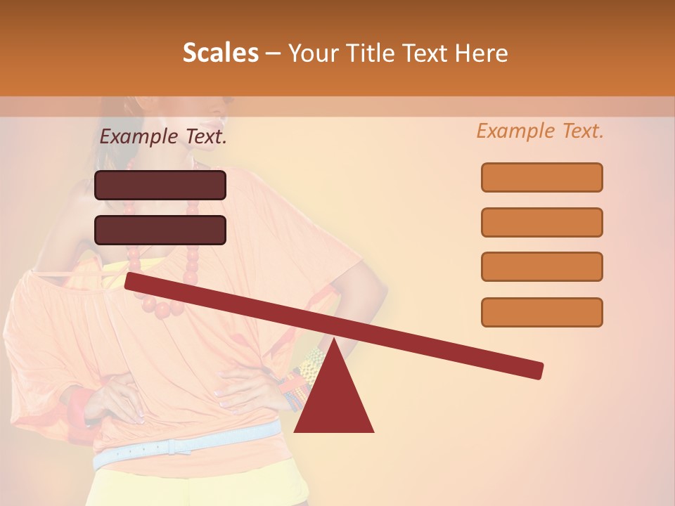 Naranja Accesorios PowerPoint Template