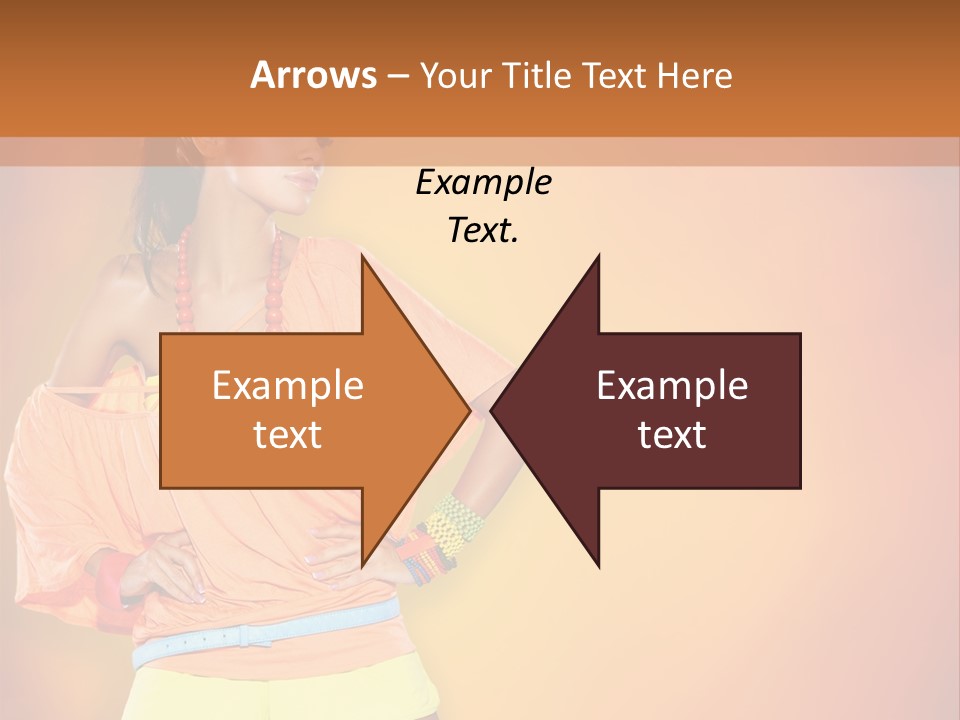 Naranja Accesorios PowerPoint Template