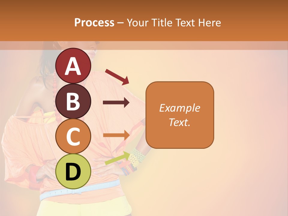 Naranja Accesorios PowerPoint Template