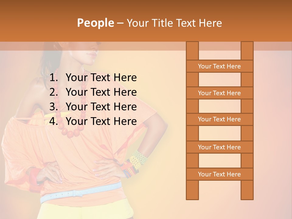 Naranja Accesorios PowerPoint Template