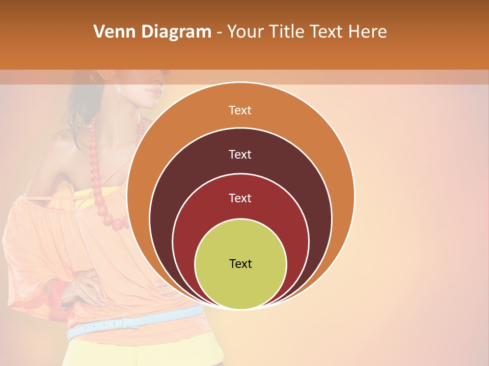 Naranja Accesorios PowerPoint Template